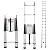 Portable Telescoping Ladder, 20ft/6.2M Aluminum Folding Ladder Expandable Ladder with 2 Detachable Hooks Anti-Slip Rubber Feet 330 lbs Max Capacity EN131 Certificated