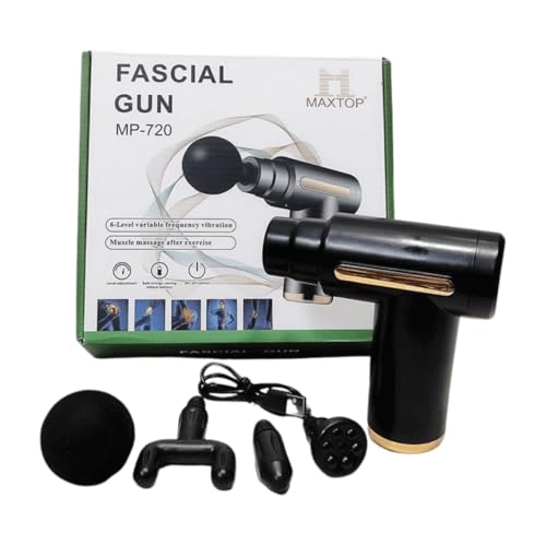 Image of MXTOP Facial Massage Gun, 6 Speed Levels, Variable Frequency Vibration, Post-Exercise Muscle Massager, MP-720 BLACK