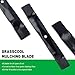 Grasscool D130 42 inch Mower Mulching Blades for John D-eere D110 D100 D125 D105 S100 E100 LA125 LA115 LA105 42'' Deck Lawn Tractor Riding Mower Replace GY20850 GX22151