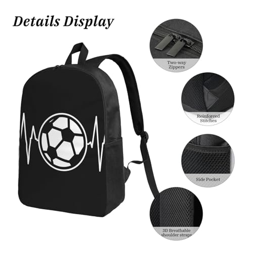 Sac à dos école I Love Soccer avec boîte déjeuner trousse