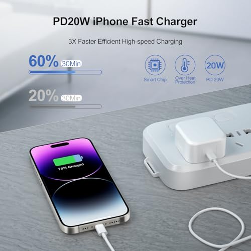 Chargeur pour iPhone 15 Pro Max bloc secteur USB C charge rapide durable - 3