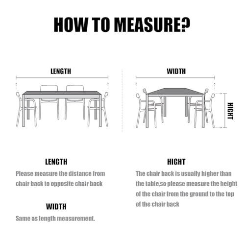 LCGOD Garden Furniture Covers for All Weathers Patio Furniture Covers, Heavy Duty 600D Oxford Fabric Rectangular Windproof Anti-UV Outdoor table Covers【Black】 (150 x 90 x 75 cm) - Image 5