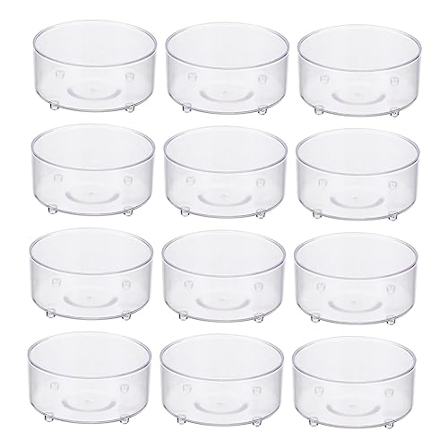 Kisangel 30stücke Reptilien Wasserschale für Schildkröten Transparenter Haushaltsnapf Multifunktionaler Futternapf für Geckos Schlangen Eidechsen Spinnen Einfache Reinigung mit Wasser