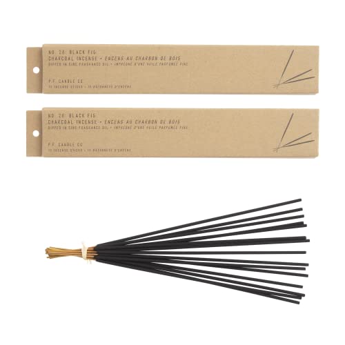 P.f. Candle Co. Black Fig Classic Scented Hand-Dipped Incense Sticks (2-Pack) 1 Hour Burn Time, Charcoal-Based #TOP5