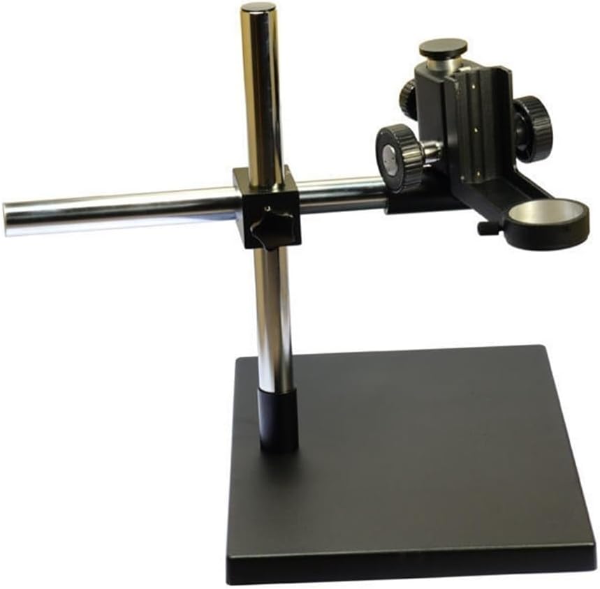 Microscope Accessories Kit Dual-arm Heavy Duty Boom Stereo Metal Table Stand 50mm Ring Holder Universal Large Table Stand for Industrial Microscope Microscope Slides