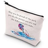 G2TUP Swim Lover Makeup Bag Gift For Swimmer Swimming Coach Swimming Cosmetic Bag May You Be Proud Of The Work You Do (Swim Lover makeup bag)