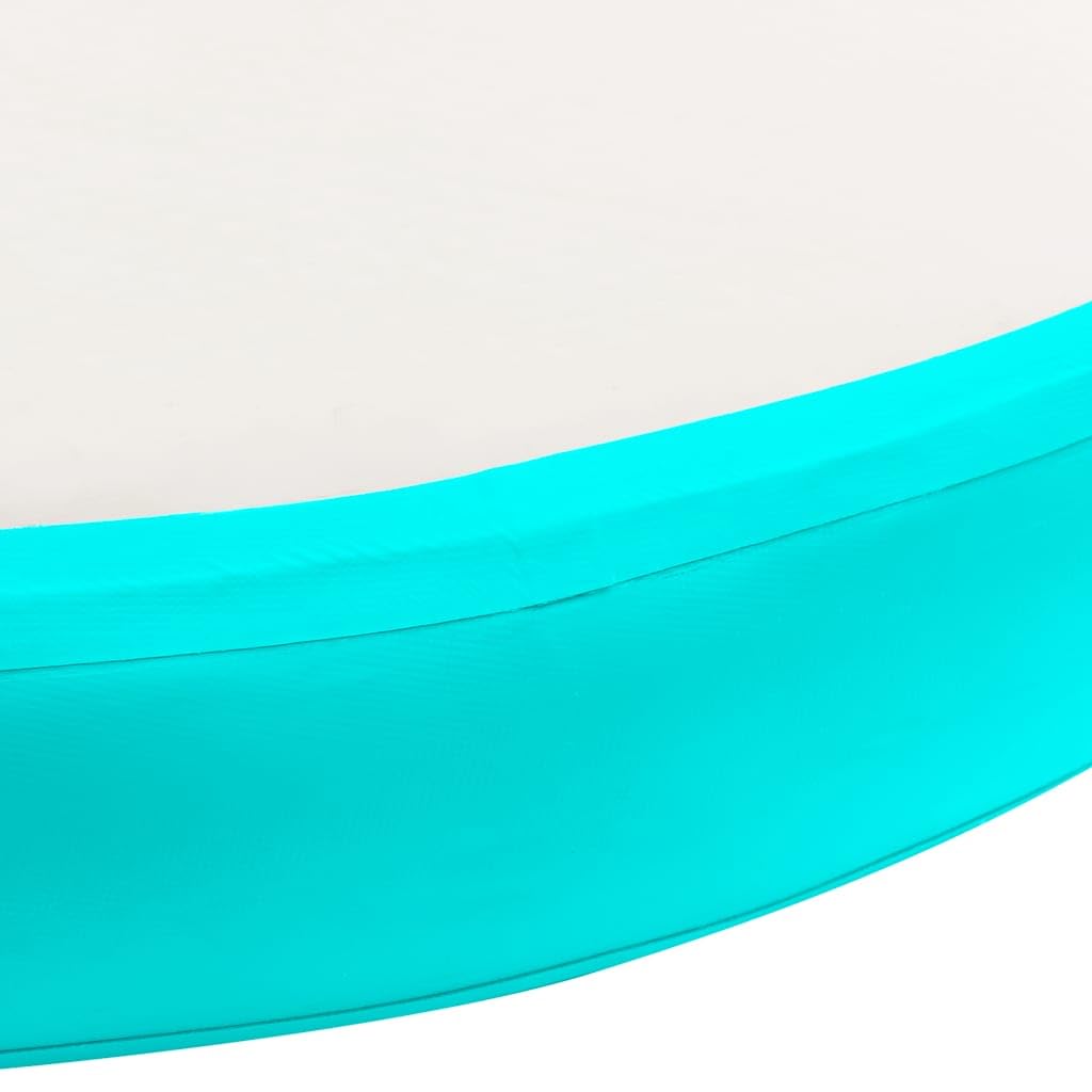 Tappetino Ginnastica Gonfiabile e Pompa 100x100x15cm PVC Verde, Articoli Sportivi,Esercizio e Fitness,Yoga e Pilates,Tappetini per Yoga e Pilates, 4.52kg-92708