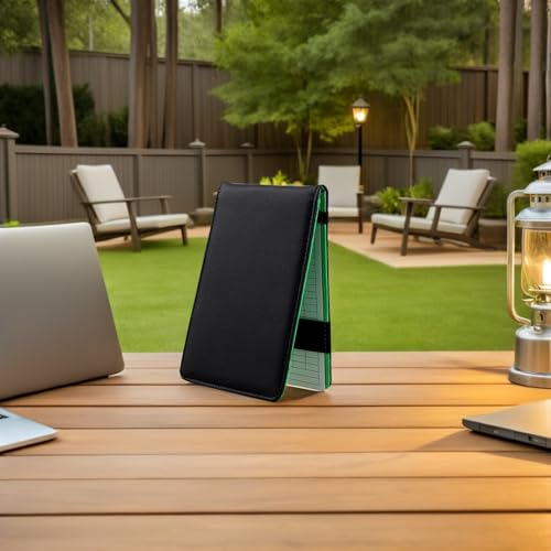 Cuaderno de puntuación de golf con cuero sintético impermeable que resiste la lluvia 4