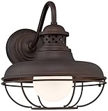Franklin Park Rustic Industrial Outdoor Barn Light Wall Fixture Oil Rubbed Bronze Open Cage 16'...