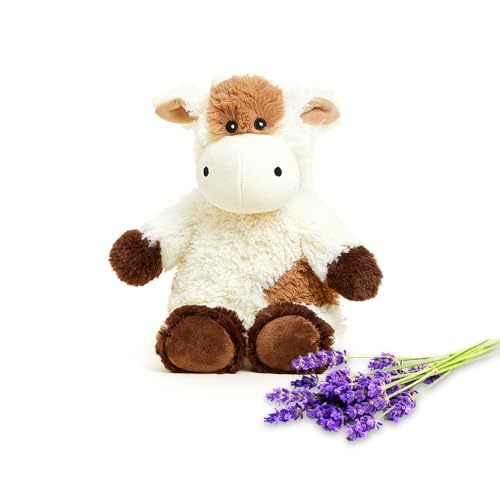Image of Warmies Microwavable & Weighted Stuffed Animals, Cow - Heated Stuffed Animal Plushie for Warmth & Comfort - Cute Soft Plush Toys for Boys, Girls, Babies & Toddlers