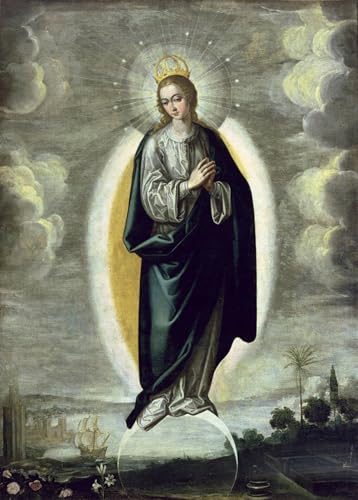 Poster Peinture l'Immaculée Conception Francisco Pacheco pour un Salon Moderne 60x90cm