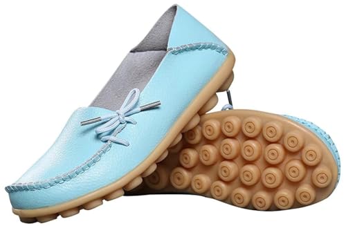 Image of Women's Leather Slipper Loafers Flat Shoes Slip-Ons