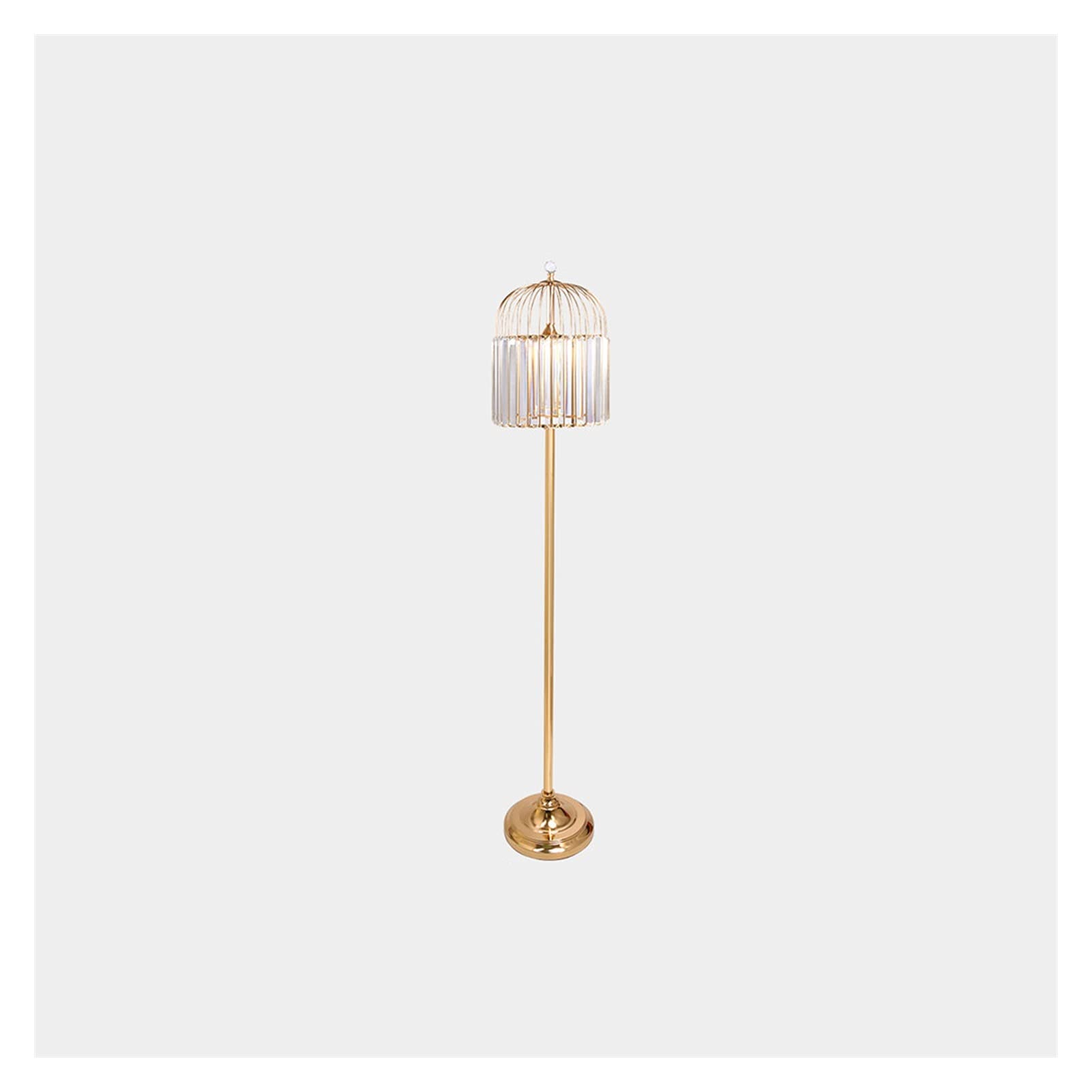 Lámpara de pie LED con tulipa de vidrio y base metálica estable de diseño industrial 8