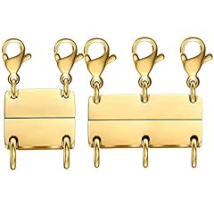 2Pcs 2+3 Gold Clasp