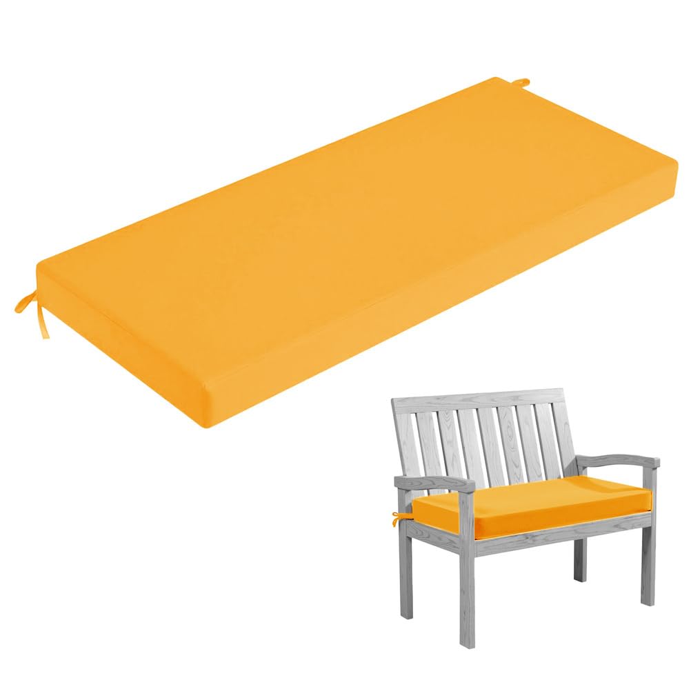 Coussins d'extérieur pour banc de jardin : assise antidérapante et lavable 110x45cm