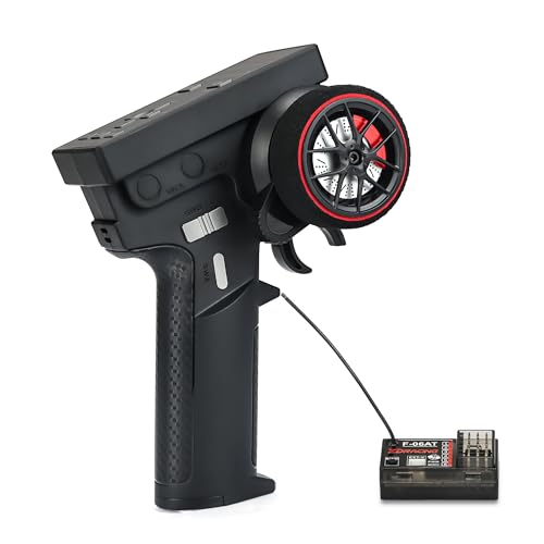 RC Transmitter and Receiver 2.4ghz Hand Controlled RC Car Boat Tanks Remote Controller-The Transmitter Requires one 18650 Rechargeable Battery