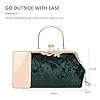 NICOLE & DORIS Sac Pochette Femme Sac à Main Kiss Lock Sac de Soiree Élégants Sac Cartable Chaine Sac Luxe Sacs pour Mariage Cocktail Fête Cadeau Vert #4