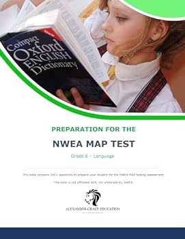 Paperback NWEA Map Test Preparation - Grade 6 Language Book