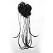 Merrylight Scrunchie Hair Extension Ponytail Synthetic Messy Bun Hair Piece (Black-1)