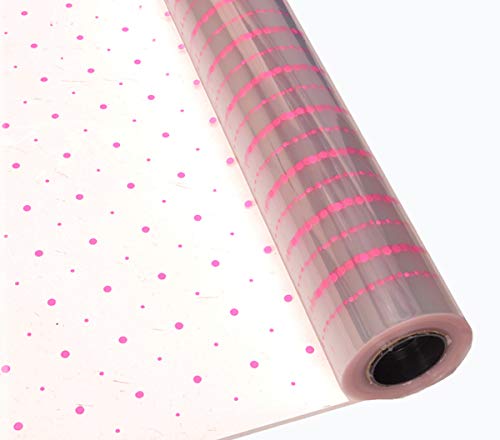 Clear Cellophane Film Roll Gift Wrapping 43 Cm X 30 M 3 Mm Thick Cellophane Transparent With 2 Ribbons 6 Mm X 23 M Clear Film Wrapping Paper For Flowers Gift