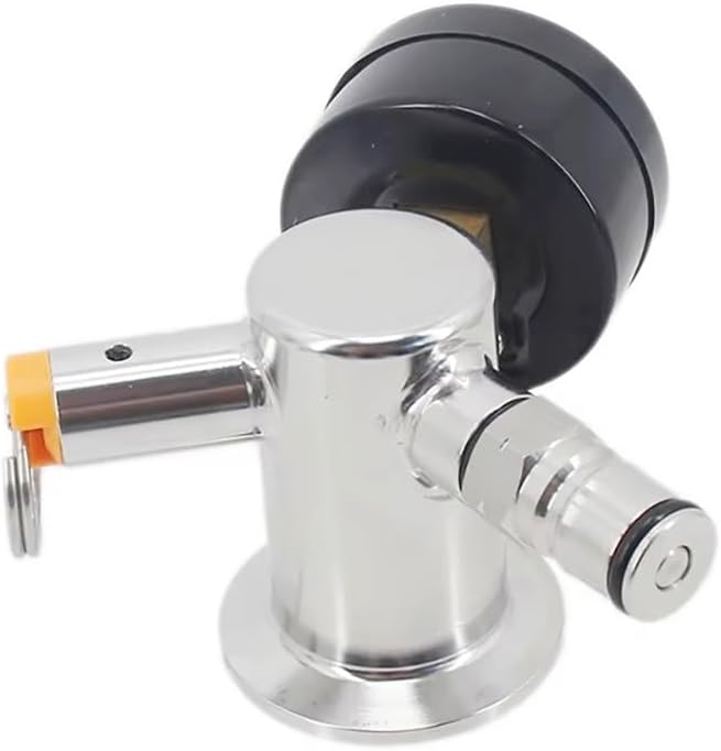 1pc 1.5" Tri Clamp Gas Manifold for Conical Fermenters - SS304 with Pressure Gauge & Relief Valve for Homebrewing(35 PSI PRV)