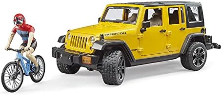 United Agencies Jeep Wrangler Rubicon, 1 Mountain Bike And Cyclist, Multicolor