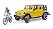 Bruder Jeep Wrangler Rubicon Unlimited 02543 - Juego de construcción con Bicicleta de montaña y Ciclistas