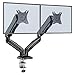 immagine 2BONTEC Supporto Doppio Monitor da Scrivania per 13-27 inch Schermi, Braccio Doppio Monitor con Molla a Gas, Inclinazione e Girevole Braccio 2 Monitor con Morsetto Max VESA 100x100mm