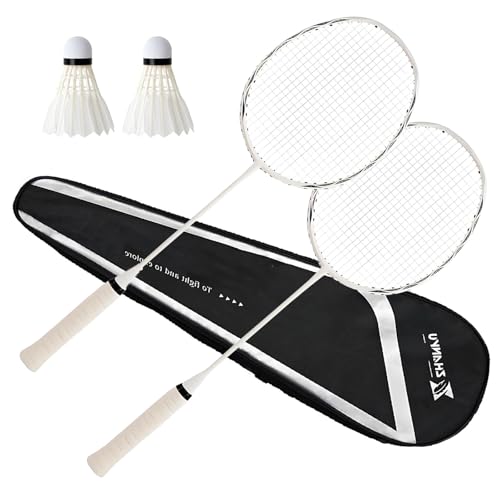Yfvmybaf Badminton-Set mit 2 Schlägern