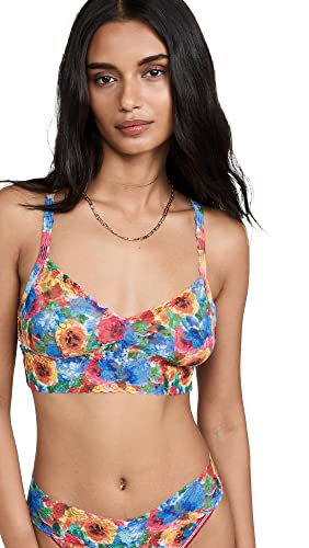 Bralette floral col en V pour un maintien sans armature parfait