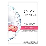 Olay Daily Facials, Daily Clean Makeup Removing Facial Cleansing Wipes, 5-in-1 Water Activated...