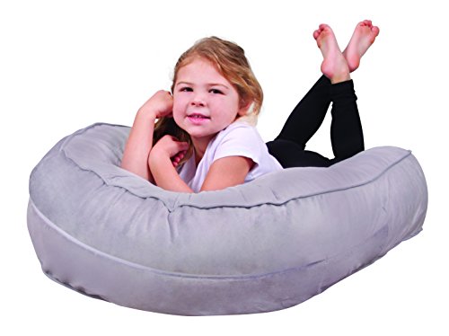 Leachco's Pillay Plush Sling-Style Lounger - Gray