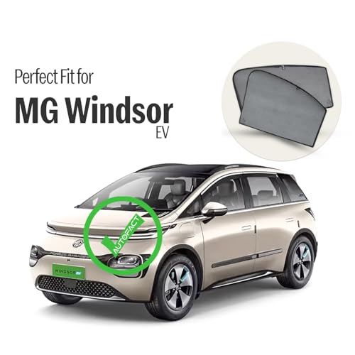 Image of Autofact Car Sunshades for MG Windsor, UV Protection, Useful Car Accessories, Custom fit Sun Shades for Side Windows, Set of 4