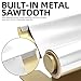Professional Foil Dispenser and Cutter, Metal Sawtooth Design, Non-Slip Base, Gold