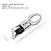 VILLSION 2Pack Genuine Leather Car Logo Keychain Key Chain Accessories Keyring