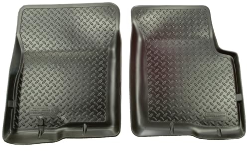 Husky Liners Classic Style Floor Mats | Fits 1995-2004 Toyota Tacoma Regular CAB & Access CAB ONLY | Front Row, 2-pc Black - 35111