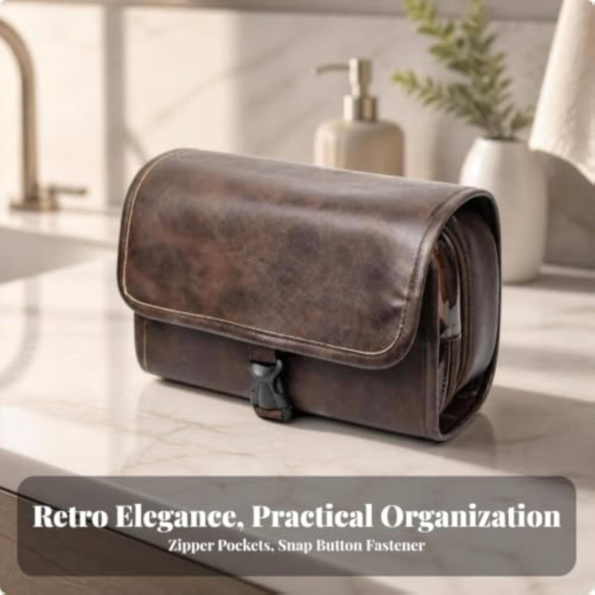 Multi-Compartment Hanging Toiletry Organizer, Travel Cosmetic Bag