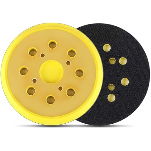 2 Pack 5 Inch Hook and Loop Replacement Pad,5" 8 Holes Universal Orbital Sander Pad for Most 5 Inch Random Orbital Sanders,2 Pcs Cover