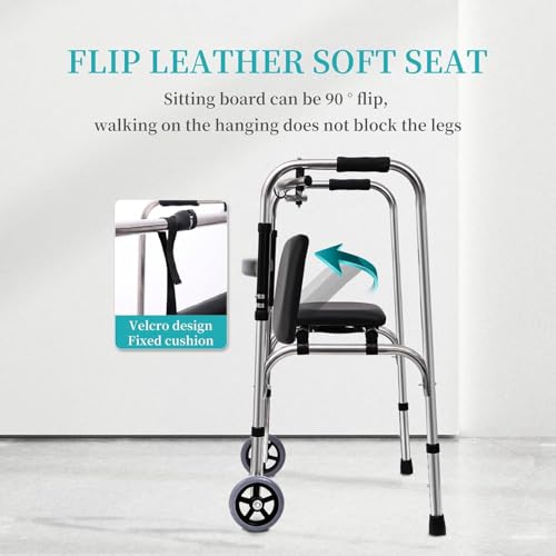 Déambulateur médical portable et pliable pour personnes âgées