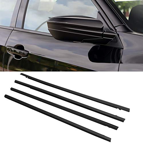 Tengchang 4Pcs Weatherstrip Window Moulding Trim Seal Belt Fit For Honda Civic 2016-2021 #TOP22