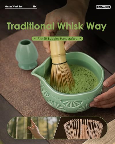 JUL WIND Matcha Whisk Set with Spout Bowl