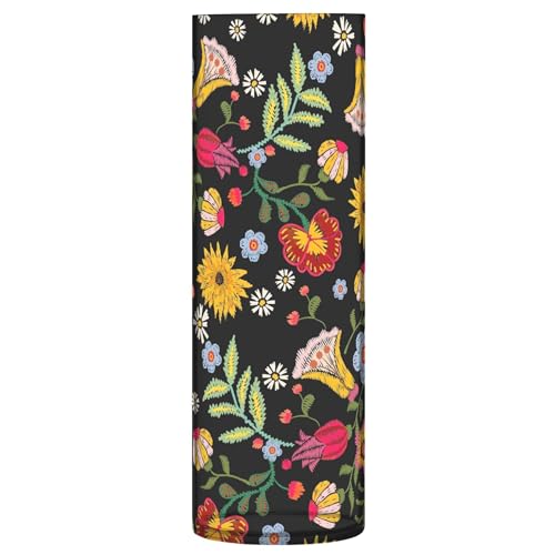 Jarrones cilíndricos para decoración del hogar, jardín floral, color negro, grandes jarrones de otoño de plástico, impresión personalizada, decoración moderna de dormitorio, 11.8 x 3.9 pulgadas