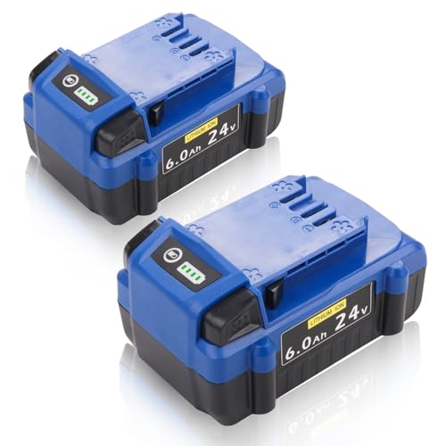 2-Pack 24V 6.0Ah Replacement Battery for Kobalt 24 Volt Max KB624-03 KB524-03 KB424-03 KB224-03 KB124-03 0673802 1051230 Cordless Power Tools, Compatible with Kobalt 24V Tools & Chargers