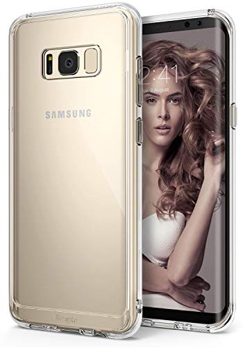 Ringke Fusion Compatible with Galaxy S8 Plus Case Transparent PC Back TPU Bumper Raised Bezels Scratch Protection Qi Wireless Charging Compatible Cover for Galaxy S8 Plus - Clear