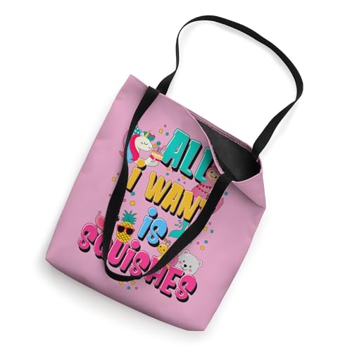 Bolso tote para niñas con diseño de juguetes squishy: 'All I Want is Squishies' miniatura 2