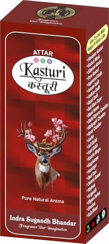 INDRA SUGANDH BHANDAR Attar For Men|Women Real Kasturi With Kasturi Days Combination 24 Hours Long Lasting Musky Fragrance,Oil 12Ml Rollon Pack