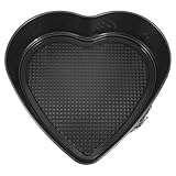 TOBBOMEY Antihaftbeschichtete Herzförmige Springform aus Kohlenstoffstahl 24cm mit...