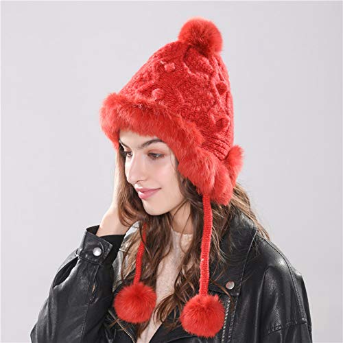 Capuchon trappeur avec pompon en maille premium pour femme exigeante