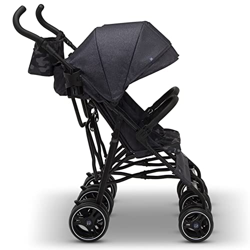 Gap Babygap Classic Side-By-Side Double Stroller - Lightweight Double Stroller With Recline, Extendable Sun Visors & Compact Fold - Made With Sustainable Materials, Black Camo #TOP1