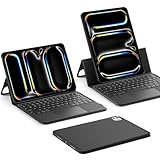 ESR Ascend iPad Pro 11 Inch (M5/M4, 2025/2024) Case with Keyboard, Magnetic Detachable Keyboard with Multi-Touch Trackpad, Fully Adjustable,Color Backlit Keys, Pencil Clasp, Black